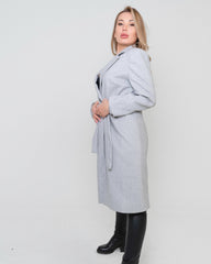 Cappotto donna bianco con cintura made in Italy