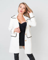 Cappotto elegante donna bianco