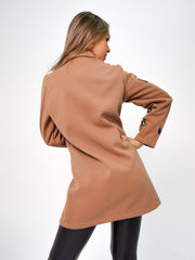 Cappotto fashion donna beige made in Italy