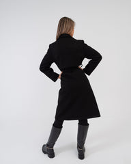 Cappotto donna bianco con cintura made in Italy