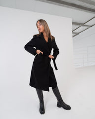 Cappotto donna bianco con cintura made in Italy